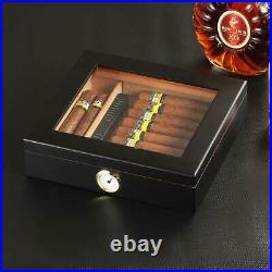 Portable Cedar Wood Travel Cigarette Cigar Humidor Cabinet Box with Hygrometer