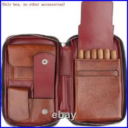 Portable FIREDOG Smoking Genuine Leather Cigar Box Travel Cigar Humidor Case