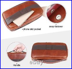 Portable FIREDOG Smoking Genuine Leather Cigar Box Travel Cigar Humidor Case