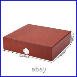 Portable Humidor Cigar Box Wooden Cigarette Container Storage Case (Brown) Portable Humidor Cigar Box Wooden Cigarette Container Storage Case (Brown)