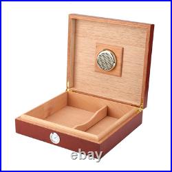 Portable Humidor Cigar Box Wooden Cigarette Container Storage Case (Brown) Portable Humidor Cigar Box Wooden Cigarette Container Storage Case (Brown)