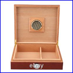 Portable Humidor Cigar Box Wooden Cigarette Container Storage Case (Brown) Portable Humidor Cigar Box Wooden Cigarette Container Storage Case (Brown)