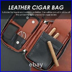 Portable Humidor Cigar Case Travel Cigar Box Pocket Holder Leather Humidor