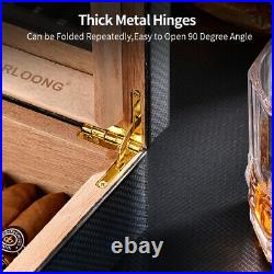 Portable Spain Cigar Box Travel Leather Cedar Wood Case Humidor Holder Tube Gift
