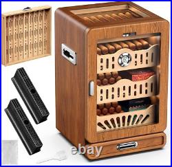 Premium Cigar Large Storage Cabinet Countertop Display Cedar Humidor Glass Top Premium Cigar Large Storage Cabinet Countertop Display Cedar Humidor Glass Top
