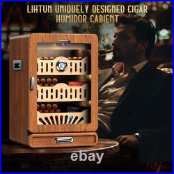 Premium Cigar Large Storage Cabinet Countertop Display Cedar Humidor Glass Top Premium Cigar Large Storage Cabinet Countertop Display Cedar Humidor Glass Top