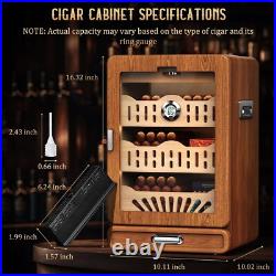 Premium Cigar Large Storage Cabinet Countertop Display Cedar Humidor Glass Top Premium Cigar Large Storage Cabinet Countertop Display Cedar Humidor Glass Top