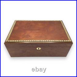 Premium Wood Cigar Humidor with Lock & Key NewithUnused Unbranded