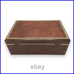 Premium Wood Cigar Humidor with Lock & Key NewithUnused Unbranded