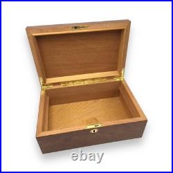 Premium Wood Cigar Humidor with Lock & Key NewithUnused Unbranded