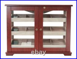 Quality 250+ CT Count Cigar Humidor Humidifier Wooden Case Box Hygrometer 71b