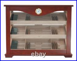 Quality 250+ CT Count Cigar Humidor Humidifier Wooden Case Box Hygrometer 71b