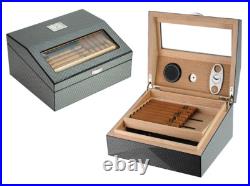 Quality 50+ Count Cigar Humidor Box Cabinet Mahogany Humidifier Hygrometer 16