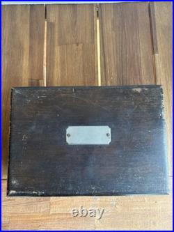 Quality antique 1800's handmade wooden glass cigar tobacco humidor box casket