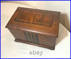 Quality antique handmade wood cigar tobacco humidor holder box jar stand