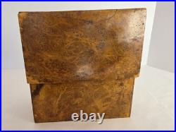RARE 19th CENTURY VICTORIAN MECHANICAL EXPANDING THUJA BURL CIGAR HUMIDOR BOX