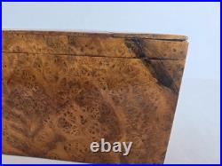RARE 19th CENTURY VICTORIAN MECHANICAL EXPANDING THUJA BURL CIGAR HUMIDOR BOX