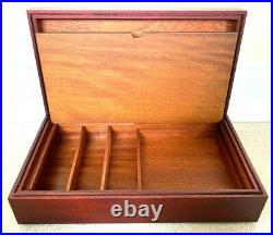 RARE BN/UNUSED ZENITH CIGAR BOX/HUMIDOR CHERRY with HUMISTAT FIXED INTO LID