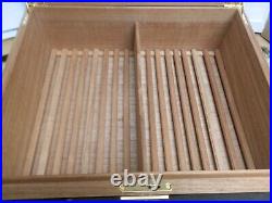 RARE PACKWOODS X BOSS CIGAR HUMIDIFIER BOX GORGEOUS WOOD FINISH, With2 KEYS