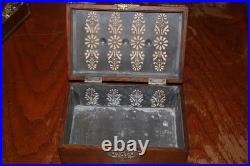RARE VINTAGE TIGER QUARTER SAWN OAK BOX HUMIDOR ZINC LINED 10x6.5x4 RARE VINTAGE TIGER QUARTER SAWN OAK BOX HUMIDOR ZINC LINED 10x6.5x4