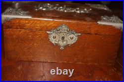 RARE VINTAGE TIGER QUARTER SAWN OAK BOX HUMIDOR ZINC LINED 10x6.5x4 RARE VINTAGE TIGER QUARTER SAWN OAK BOX HUMIDOR ZINC LINED 10x6.5x4