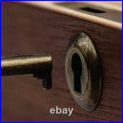 RYOT Humidor Walnut Box 8 x 11 w 4 x 7 Insert Screen Sifter Lock Wood Stash