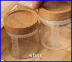 RYOT Humidor Walnut Combo Box (8×11) Lockable with Tray and Glass Containers New