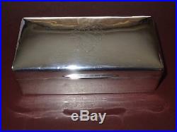 Rare 1909 English Edwardian 555 Gram Sterling Silver Cigar Humidor Box Must See