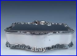 Rare Antique Meriden Silver Plate Humidor Art Nouveau Nude Woman Cigar Box
