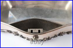 Rare Antique Meriden Silver Plate Humidor Art Nouveau Nude Woman Cigar Box