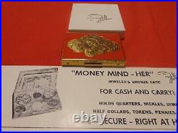 Rare Antique Zell Carry All Money Holder Stash Case Never Used In Box # 544