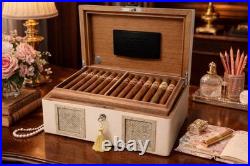 Rare Art Deco Style Wood Cigar Humidor Box by Ashton by Manning in Ireland