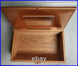 Rare Arts & Crafts Copper Humidor Wooden Cigar Box