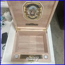 Rare Byron Reserva 5 Años Humidor Box for 25 Cigars with Hygrometer & Thermometer