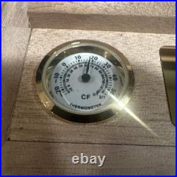 Rare Byron Reserva 5 Años Humidor Box for 25 Cigars with Hygrometer & Thermometer