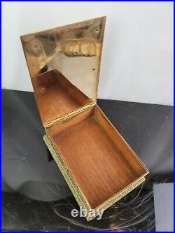 Rare Edward. F Caldwell Co. New York Brass And Ivorine Cigar Box