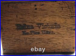 Rare Old The Mikado Cigarette Or Cigar Hinged Wood Tobacco Box Very Nice