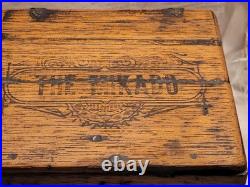 Rare Old The Mikado Cigarette Or Cigar Hinged Wood Tobacco Box Very Nice