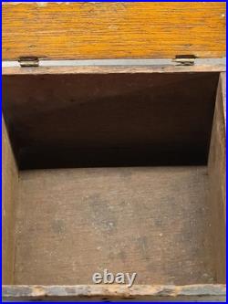 Rare Old The Mikado Cigarette Or Cigar Hinged Wood Tobacco Box Very Nice