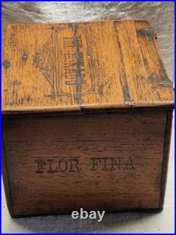 Rare Old The Mikado Cigarette Or Cigar Hinged Wood Tobacco Box Very Nice