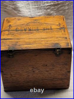 Rare Old The Mikado Cigarette Or Cigar Hinged Wood Tobacco Box Very Nice