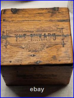 Rare Old The Mikado Cigarette Or Cigar Hinged Wood Tobacco Box Very Nice