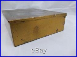 Rare Rockwell Kent'Sally' Art Deco Brass Cigar Box Humidor