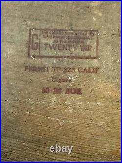 Rare The Original Brown Derby Restaurant Empty Wooden Cigar Box