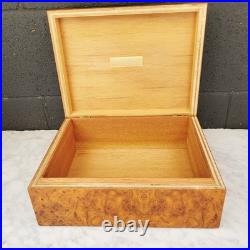 Read Humidor Jewelry Wooden Box Agresti Italian Briarwood Burl 11.25L x 8.75W