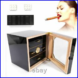 Real Spanish Cedar Wood High Gloss Handmade Indoor Cigar Humidor Cabinet Box