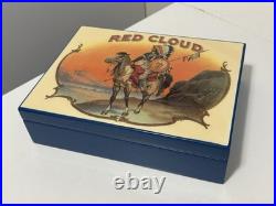 Red Cloud Native American Cigar Humidor Wooden Lacquer Box