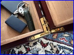 Redwood Cigar Box Humidor With Zippo Lighter Cigar Cutters And Accessories Redwood Cigar Box Humidor With Zippo Lighter Cigar Cutters And Accessories