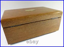 Refinished & Repurposed Early 1900s Oak Cigar Humidor Box Lined with Green Felt