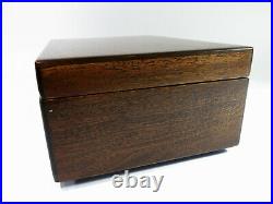 Refinished & Restored Antique Cigar Humidor With Humidity PadMilk Glass Liner